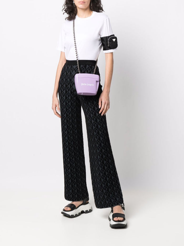 PALM ANGELS WOMEN Mini Padlock Bag Purple - MAISONDEFASHION.COM