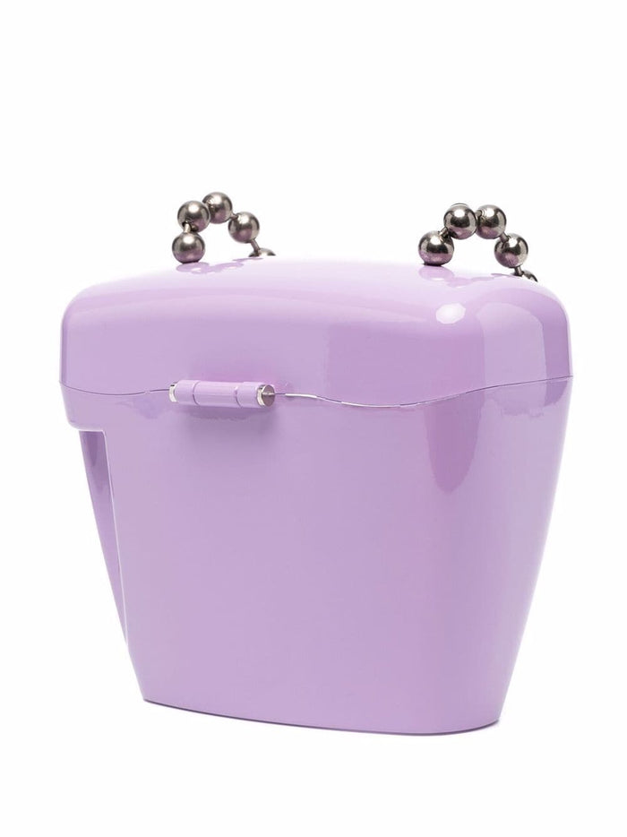 PALM ANGELS WOMEN Mini Padlock Bag Purple - MAISONDEFASHION.COM