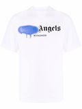 PALM ANGELS WOMEN Mykonos Sprayed T-Shirt White - MAISONDEFASHION.COM