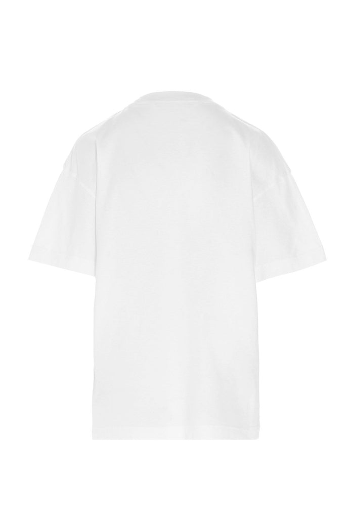 PALM ANGELS WOMEN Mykonos Sprayed T-Shirt White - MAISONDEFASHION.COM