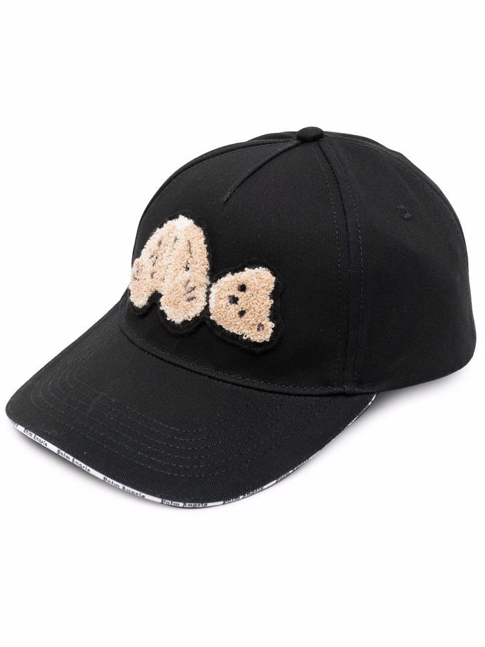 PALM ANGELS WOMEN PA Bear Cap Black - MAISONDEFASHION.COM