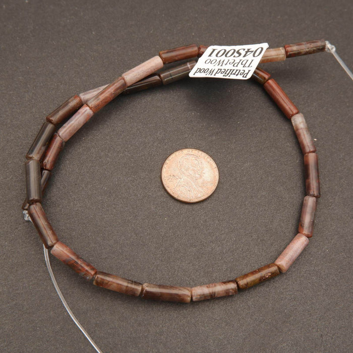 Petrified Wood · Smooth · Tube · 4mm
