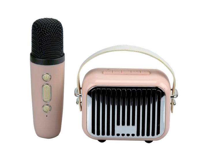 Pocket Karaoke-Microphone & Speaker Combo-Pink