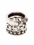 ALEXANDER MCQUEEN Punk Chain Ring - MAISONDEFASHION.COM