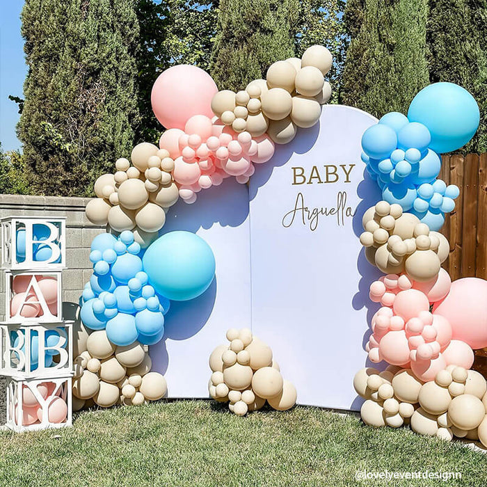 Pure White Birthday Party Decoration Chiara Backdrop Arched Wall Covers ONLY-ubackdrop