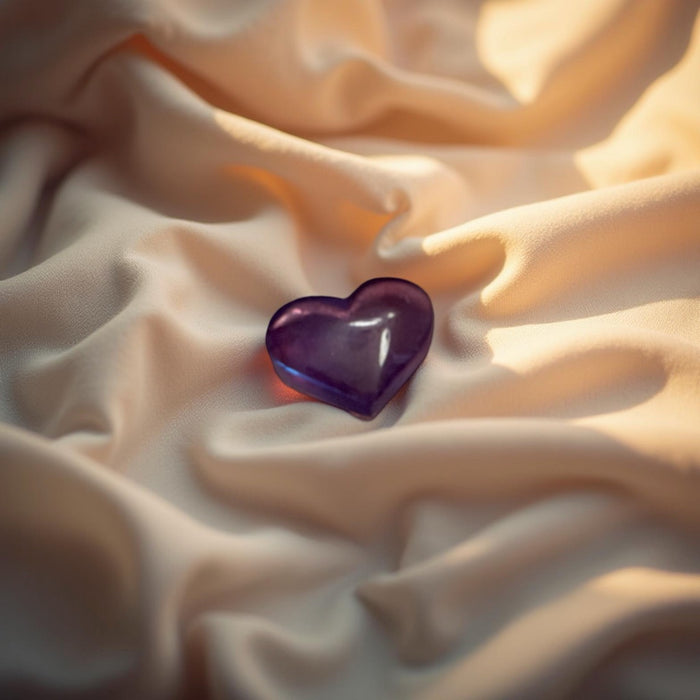 Purple Fluorite Heart Carving FB2836 🔮
