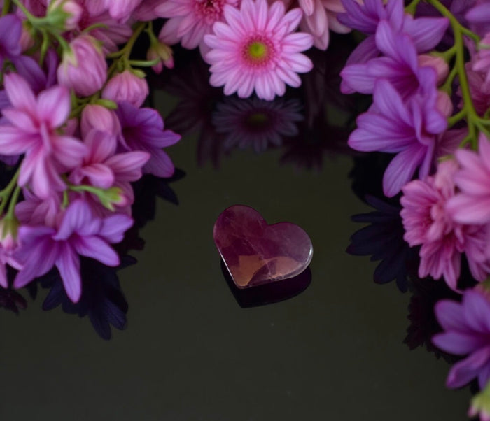 Purple Fluorite Heart Carving FB2836 🔮