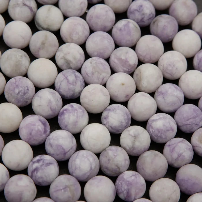 Purple Tiffany Jasper · Matte · Round · 8mm, Tejas Beads, Beads