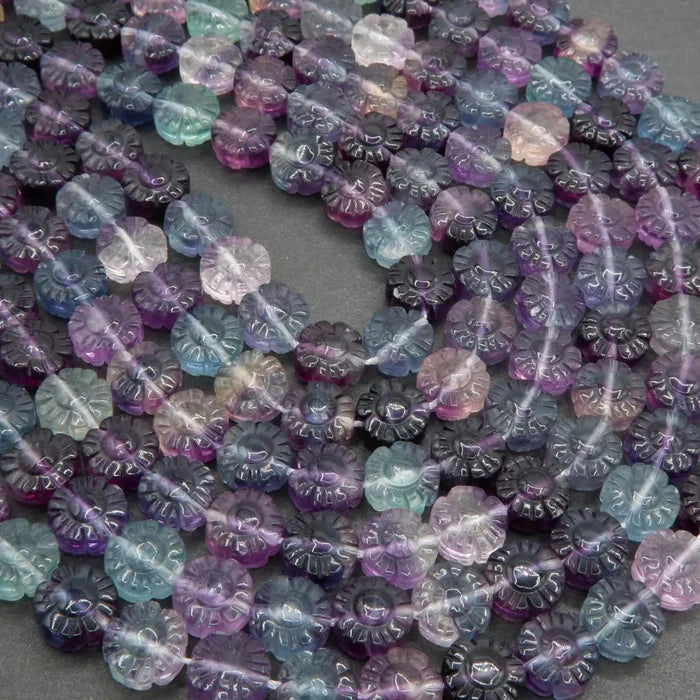 Fluorite flower shape beads.