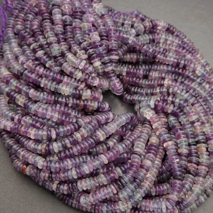 Rainbow Fluorite · Smooth · Rondelle Disk · 4mm, 6mm, Tejas Beads, Beads