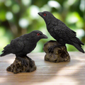 Raven Totem/Spirit Figurine Pair FB1142 🐦‍⬛