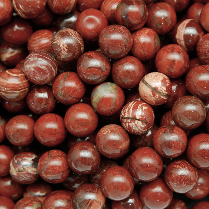 Red Snakeskin Jasper Beads.