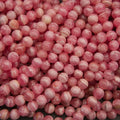 Rhodochrosite A · Smooth · Round · 5mm, 6mm