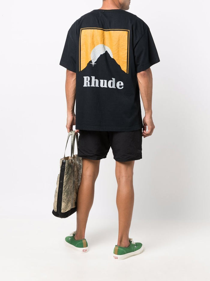 RHUDE Moonlight T-Shirt Black - MAISONDEFASHION.COM