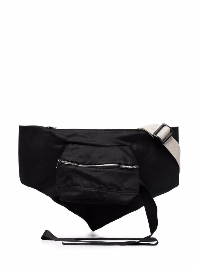 RICK OWENS DRKSHDW Zip Pocket Crossbody Bag Black - MAISONDEFASHION.COM