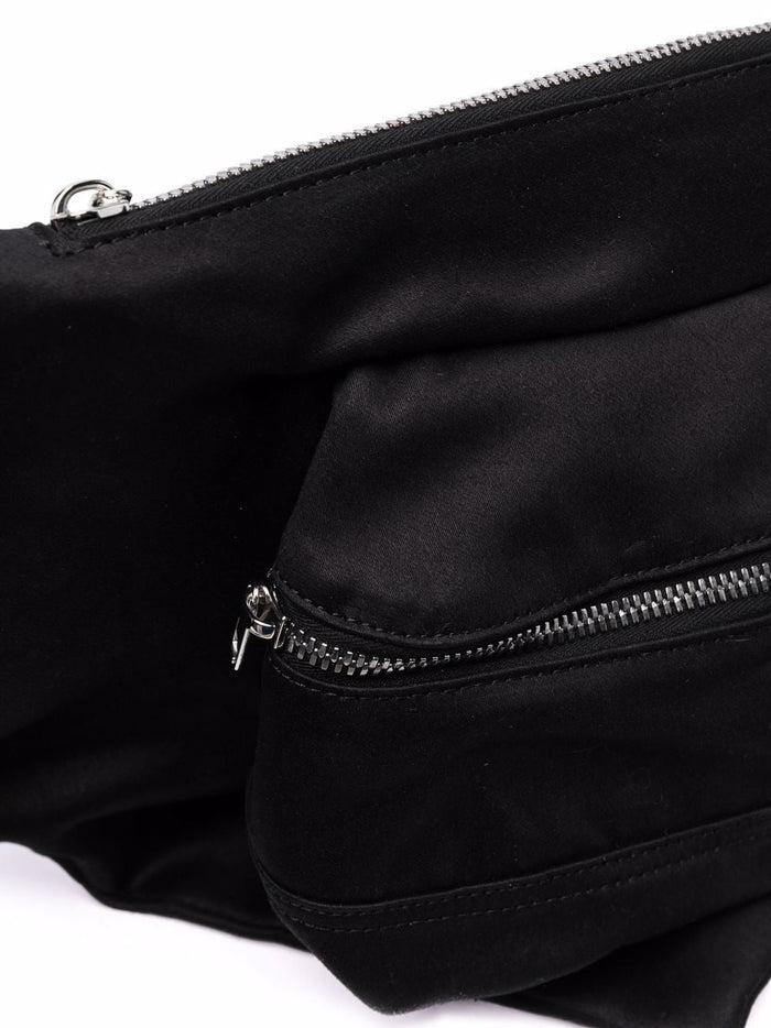RICK OWENS DRKSHDW Zip Pocket Crossbody Bag Black - MAISONDEFASHION.COM