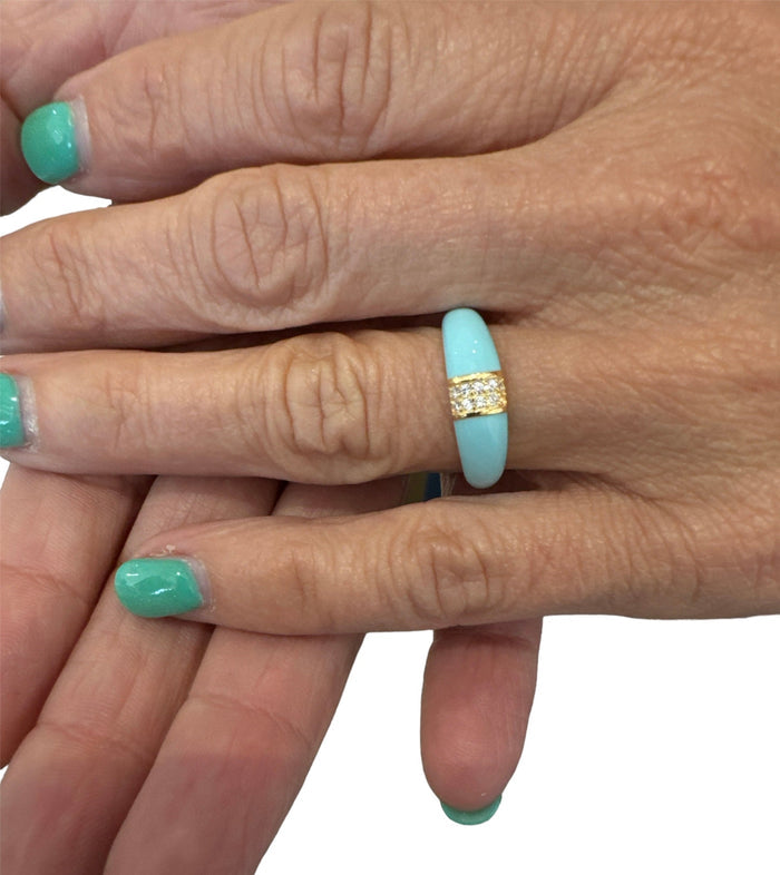 SALE Neon Ring Blue