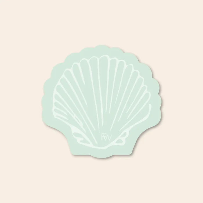 Seafoam Seashell Vinyl Sticker | FRESHWATER