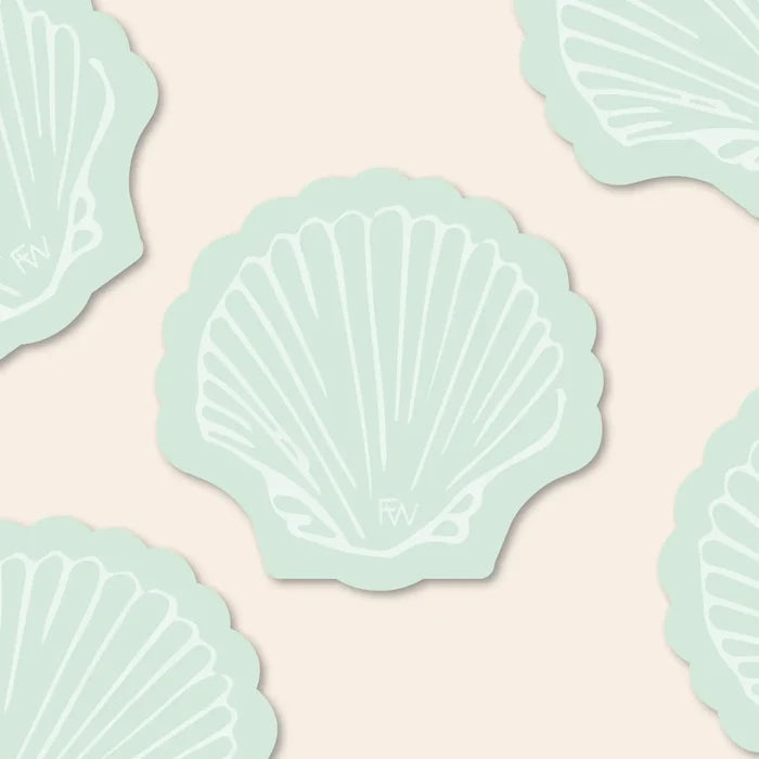 Seafoam Seashell Vinyl Sticker | FRESHWATER