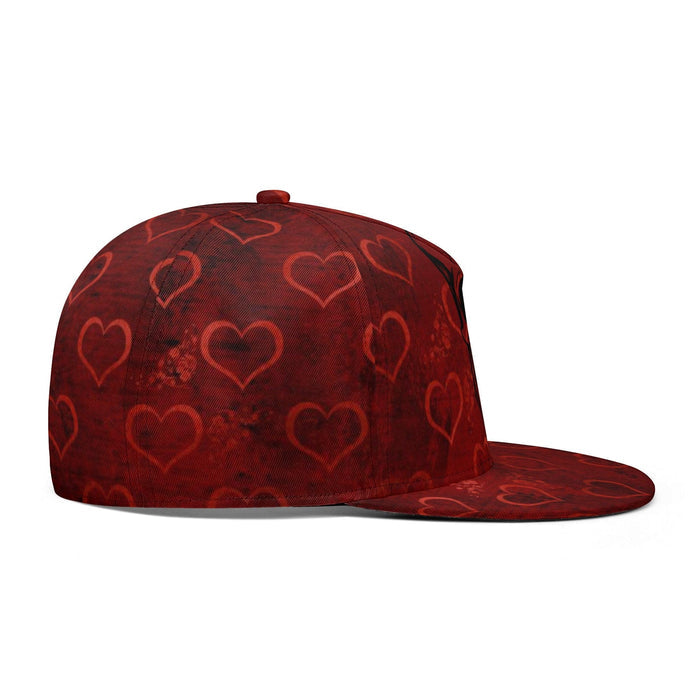 Skull Bad To The Bone Red Hearts Hip-hop Caps - Everything Skull Clothing Merchandise and Accessories