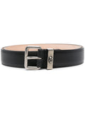 ALEXANDER MCQUEEN Skull Loop Belt Black - MAISONDEFASHION.COM