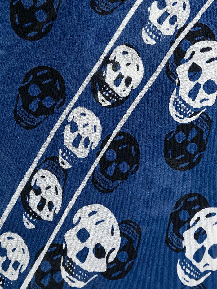 ALEXANDER MCQUEEN  skull-print scarf Blue - MAISONDEFASHION.COM