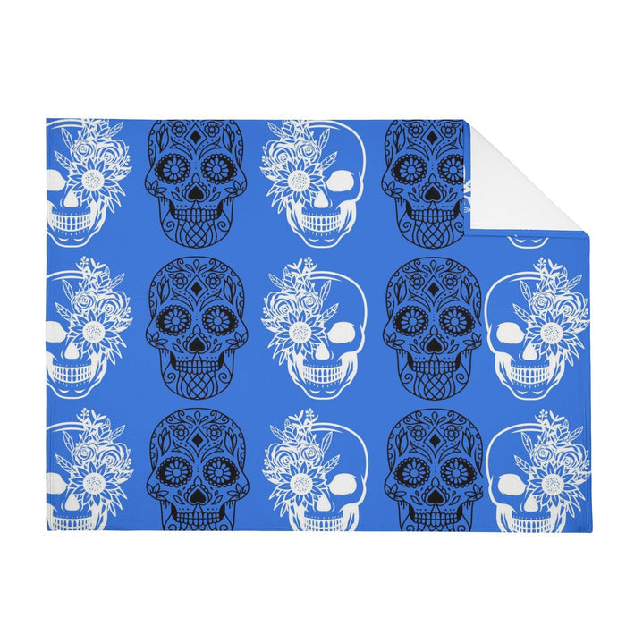 Skulls Horizontal Flannel Breathable Blanket 4 Sizes - Everything Skull Clothing Merchandise and Accessories