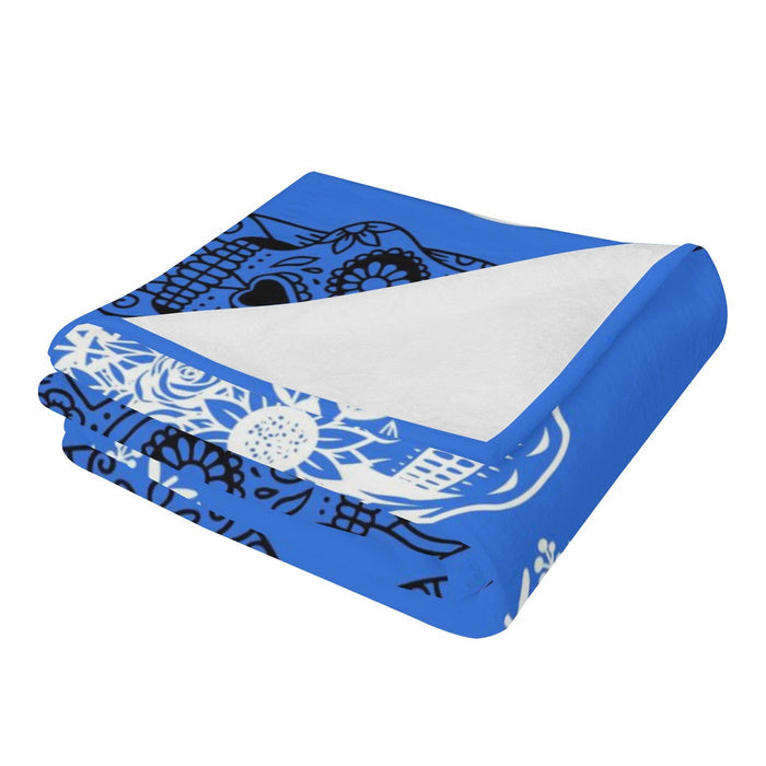 Skulls Horizontal Flannel Breathable Blanket 4 Sizes - Everything Skull Clothing Merchandise and Accessories