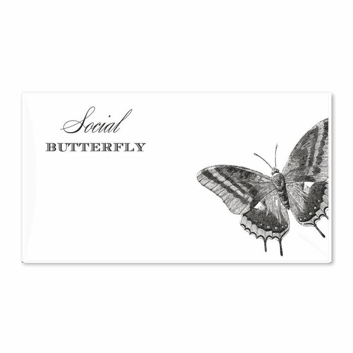 Social Butterfly Glass Tray
