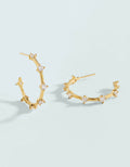 Spartina 449 SP 25mm "Spanish Wells" Hoop Earrings-Gold/Crystal