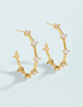 Spartina 449 SP 45mm "Spanish Wells" Hoop Earrings-Gold/Crystal