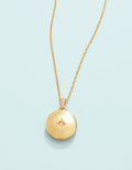 Spartina 449 SP Petite Photo Locket Starburst Necklace 18"-Gold/Crystal