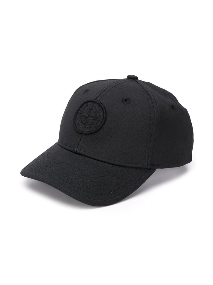 STONE ISLAND KIDS  Compass patch baseball cap Black - MAISONDEFASHION.COM