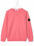STONE ISLAND KIDS Logo Patch Sweatshirt Pink - MAISONDEFASHION.COM