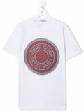 STONE ISLAND KIDS Logo Print T-shirt White - MAISONDEFASHION.COM