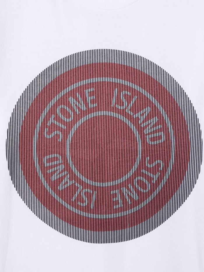 STONE ISLAND KIDS Logo Print T-shirt White - MAISONDEFASHION.COM