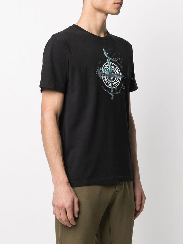 STONE ISLAND Marble One Print T-Shirt Black - MAISONDEFASHION.COM