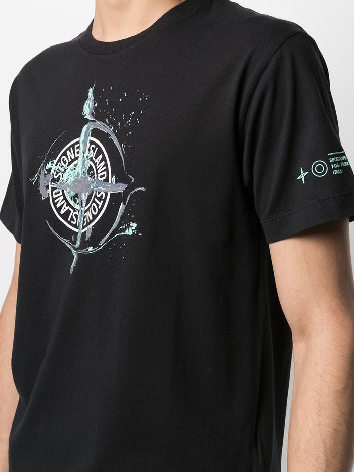STONE ISLAND Marble One Print T-Shirt Black - MAISONDEFASHION.COM