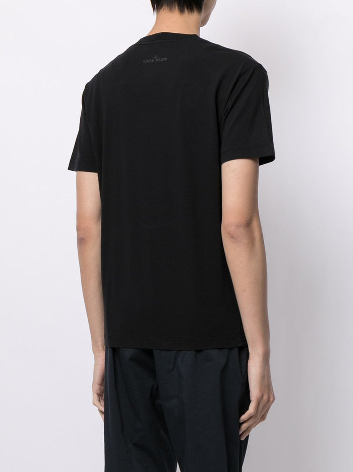 STONE ISLAND SS Logo T-shirt Black - MAISONDEFASHION.COM