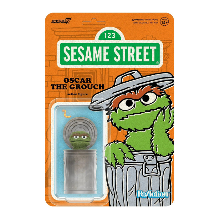 Super 7 ReAction Figures - Sesame Street - Wave 2 - Oscar The Grouch Action Figure (87855) LOW STOCK