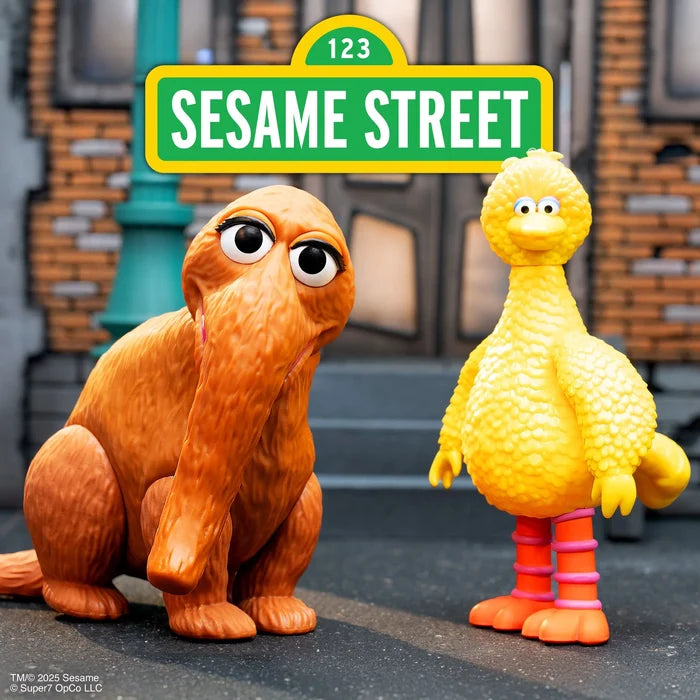 Super7 ReAction Figures - Sesame Street - Big Bird & Mr. Snuffleupagus 2-Pack Action Figures (80902)