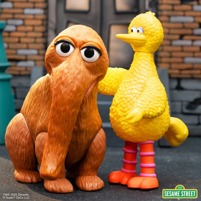 Super7 ReAction Figures - Sesame Street - Big Bird & Mr. Snuffleupagus 2-Pack Action Figures (80902)
