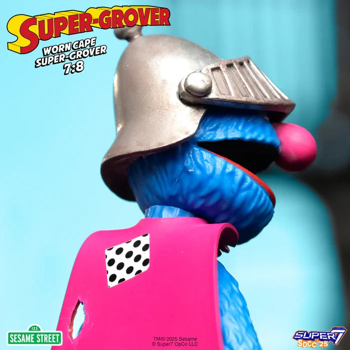 Super7 ReAction Figures - Sesame Street - Super Grover (SDCC 1:8 Chase) 3.75 Action Figure (80861) LOW STOCK