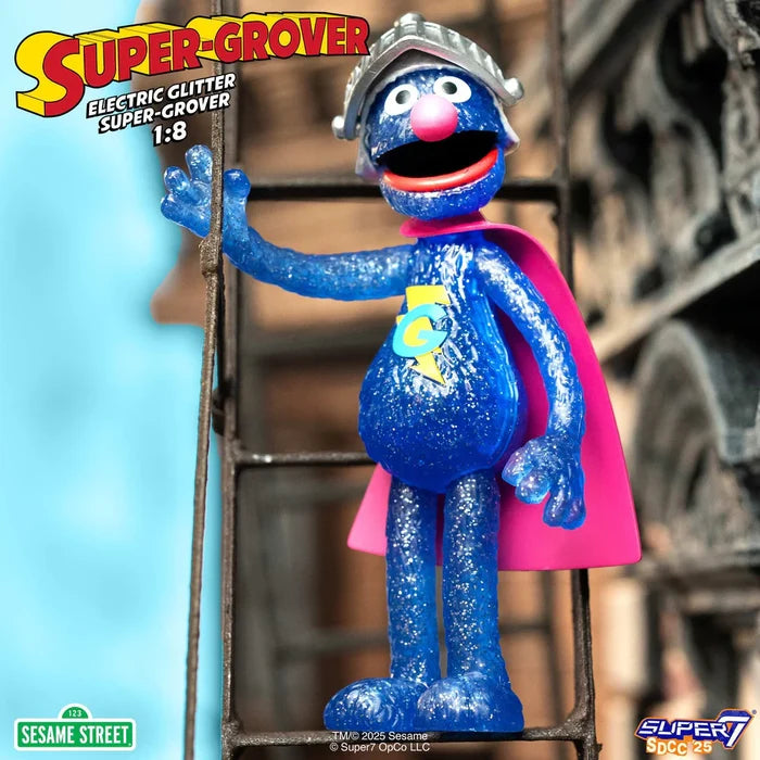 Super7 ReAction Figures - Sesame Street - Super Grover (SDCC 1:8 Chase) 3.75 Action Figure (80861) LOW STOCK