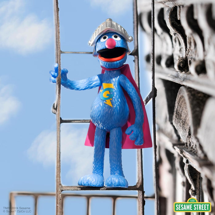 Super7 ReAction Figures - Sesame Street - Wave 3 - Super Grover Action Figure (87857) LOW STOCK