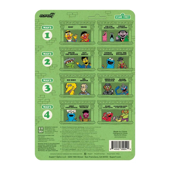 Super7 ReAction Figures - Sesame Street - Wave 4 - Elmo 3.75 Action Figure & Baby David Figure 89954