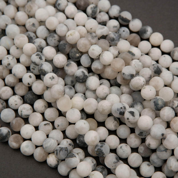 Tourmalated Moonstone · Matte · Round · 8mm, 10mm, Tejas Beads, Beads