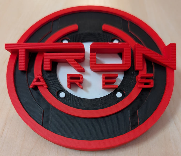 TRON: Ares (2025) - Desk Paper Weight / Novelty Pop Art - Red, Black & White - 13.5 x 13.5 x 5 cm