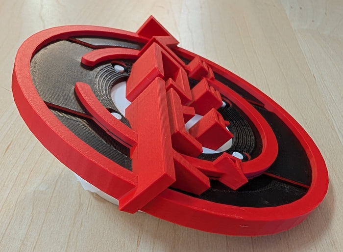 TRON: Ares (2025) - Desk Paper Weight / Novelty Pop Art - Red, Black & White - 13.5 x 13.5 x 5 cm