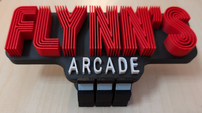 TRON: Flynn's Arcade - Desk Paper Weight/Novelty Pop Art - Red, Black, White, Blue - 16 x 7.5 x 6 cm